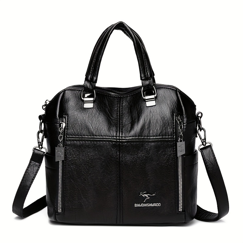 Image of Large Capacity Soft Womens Shoulder Crossbody Bag Fashion Trend Women Handbag Multi Functional Soft Backpack Sac