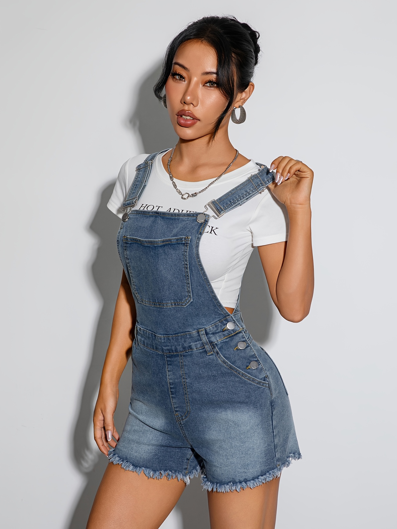 denim overall jumper dress - United Arab