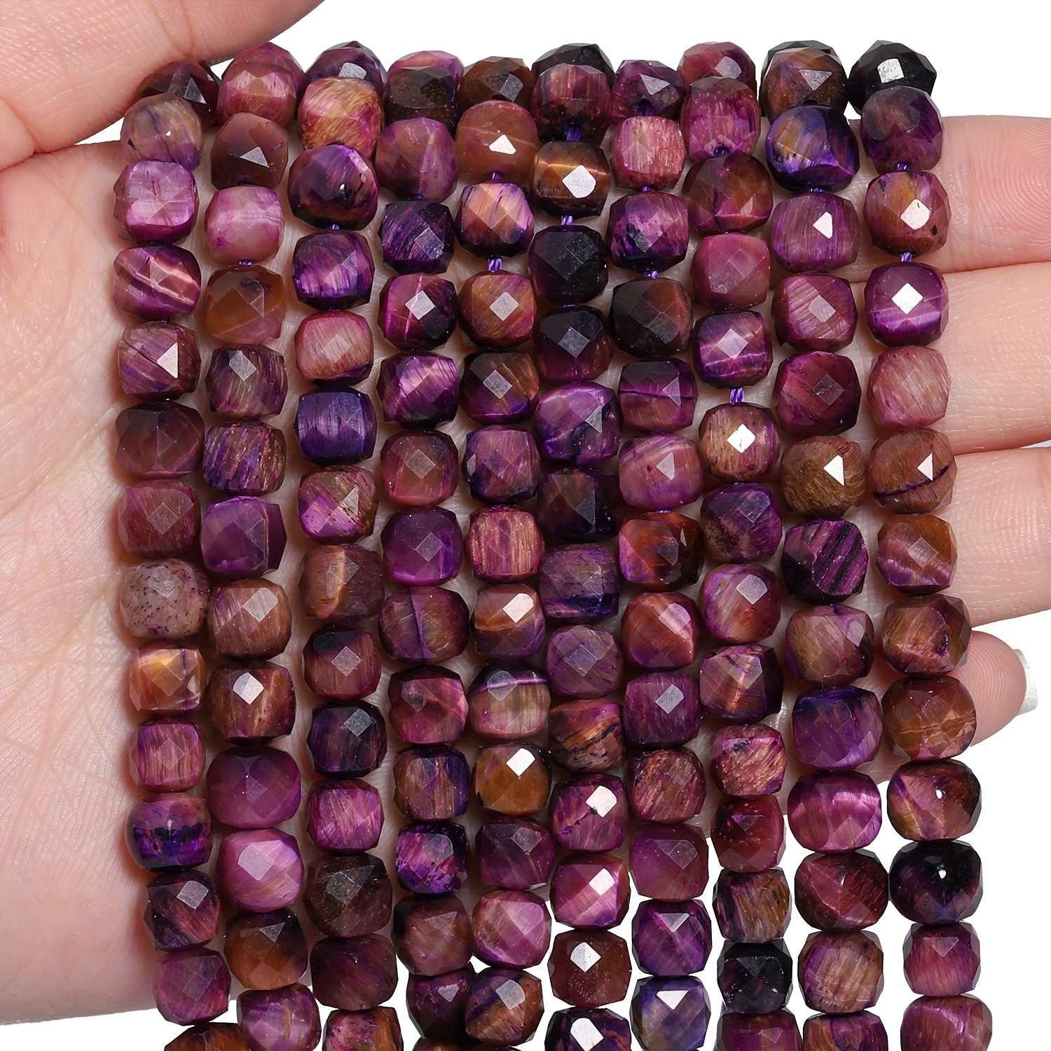 

8x8mm Aaa Stone Purple Eye For Jewelry Making Diy Bracelets For Men