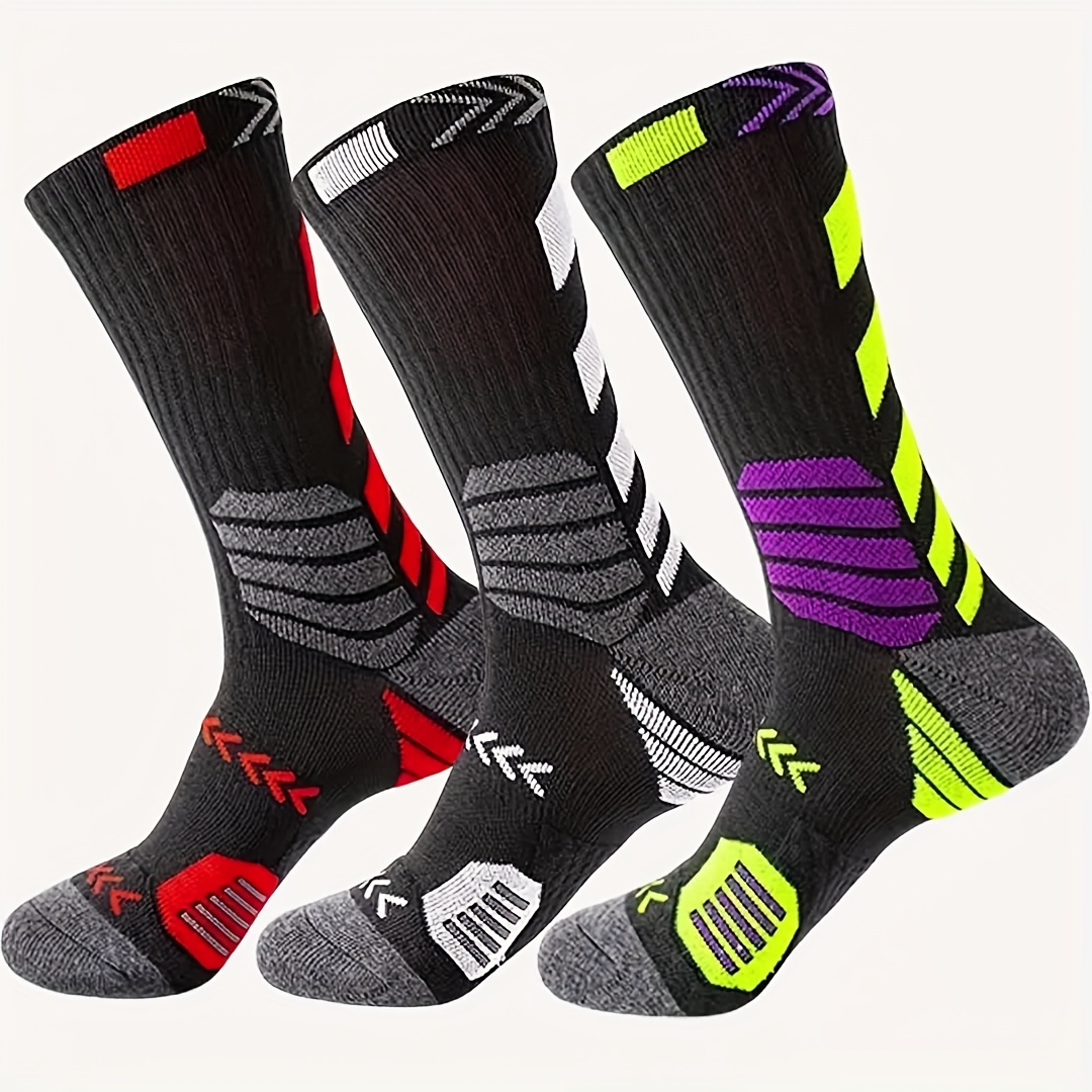 TEMU 3 di calzini sportivi da assortiti, adatti per attivit� come escursionismo, sport, basket, ciclismo, camminata e sport . Versatili per mostrare