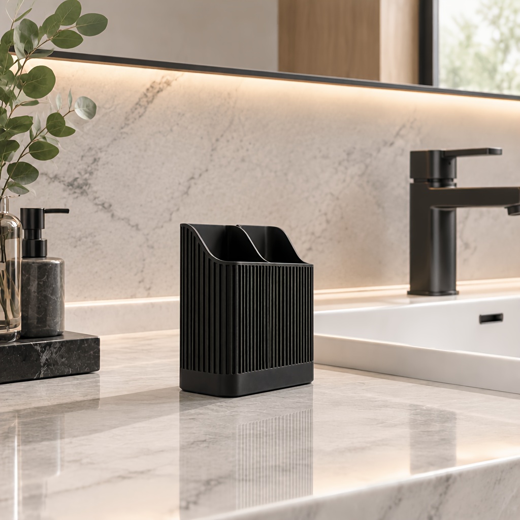TEMU Japanese - Style Toothbrush Holder, Simple Stylish Bathroom Organizer, Keeps Toothbrushes Tidy And
