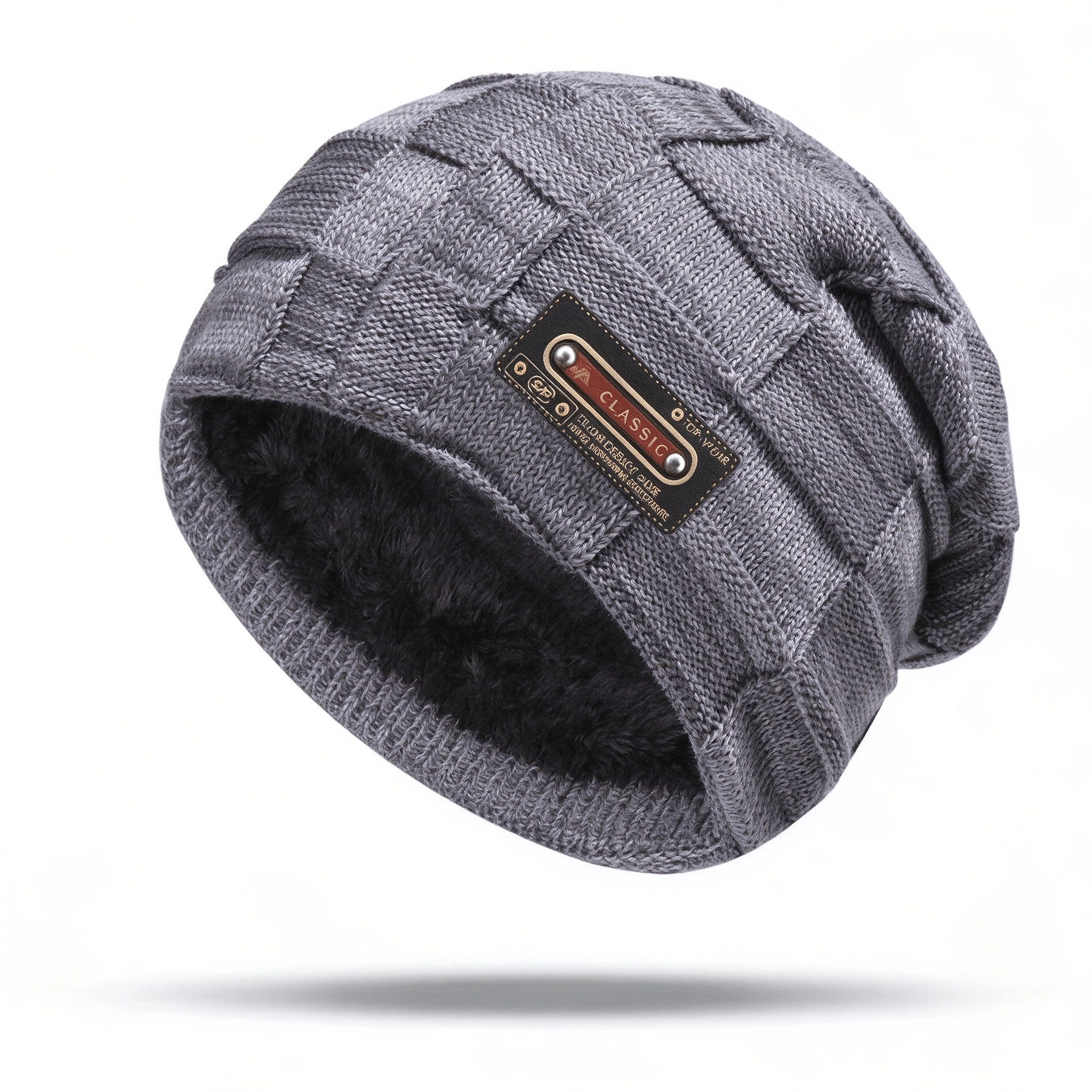 TEMU Chapeau de pull tricoté chaud et d'hiver pour hommes, chapeau d'automne et d'hiver d'extérieur