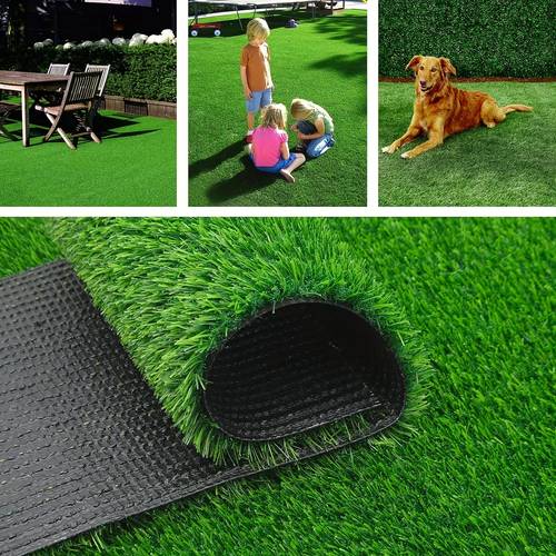 6.6 x 16.4ft Artificial Grass Turf with Drainage Holes - Durable, Flame-Resistant Synthetic Lawn Carpet for Indoor/Outdoor Use - Patio, Backyard & Landscape Decoration, Lawn Decorations Outdoor