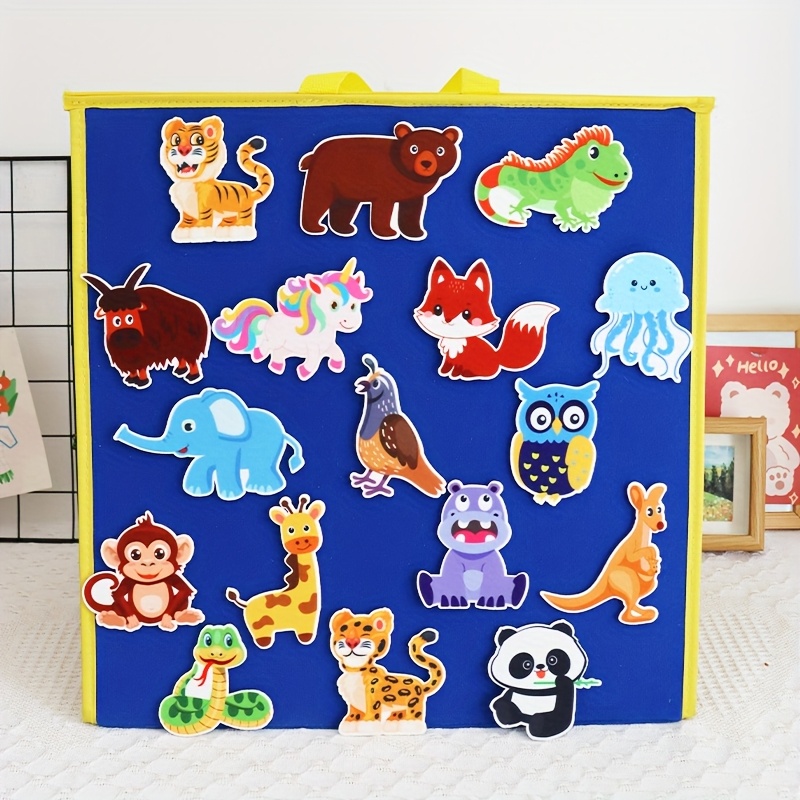 52pcs Animal Felt Teaching Aids for Interactive Learning