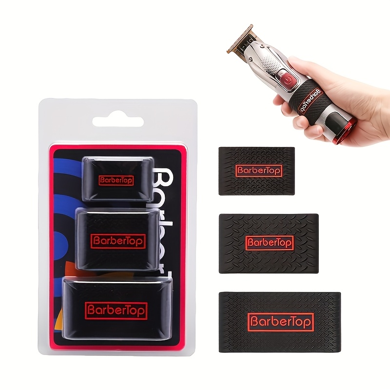 TEMU 3pcs Set Of Hair Clippers: Anti-slip Sleeves, Clipper Anti-slip Rings, And Clipper Protective Cover