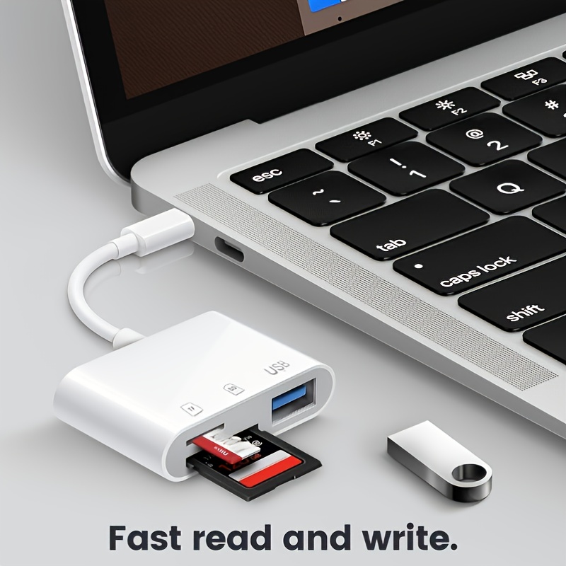 Lettore Di Schede 4-in-2 USB-C E Lightning Per IPhone IPad – Con Slot SD/MicroSD/USB 3.0 E Ricarica Type-C - 3