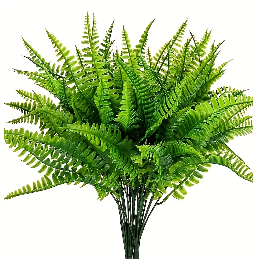 

3pcs Uv-resistant Artificial Greenery - Shrubs For Indoor & Outdoor Decor, Plastic