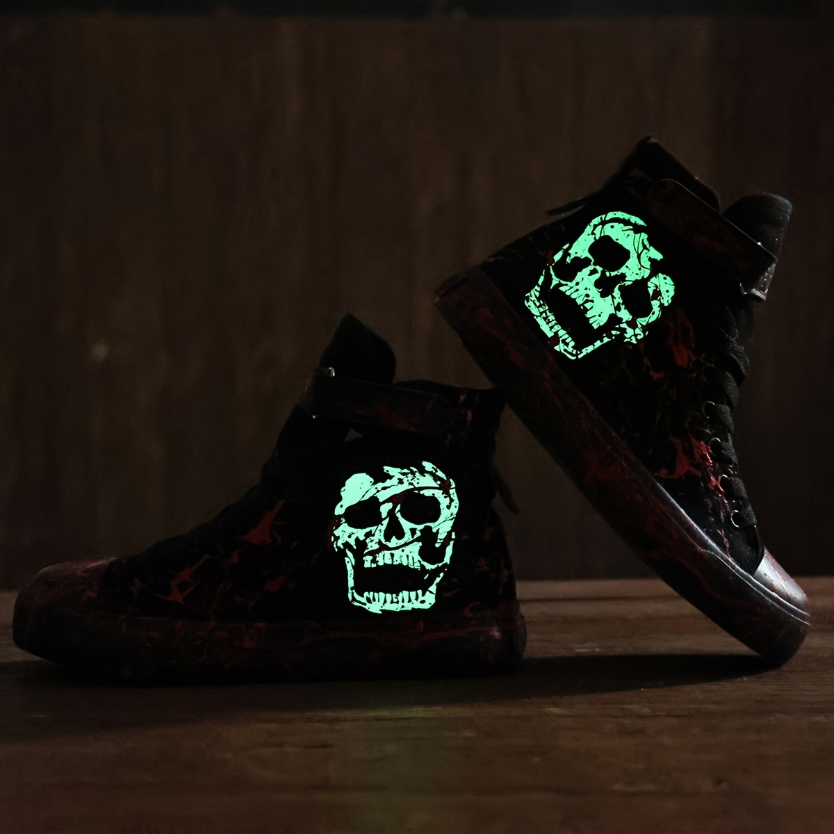 Spooky Graffiti Women's High Top hot Canvas Shoe