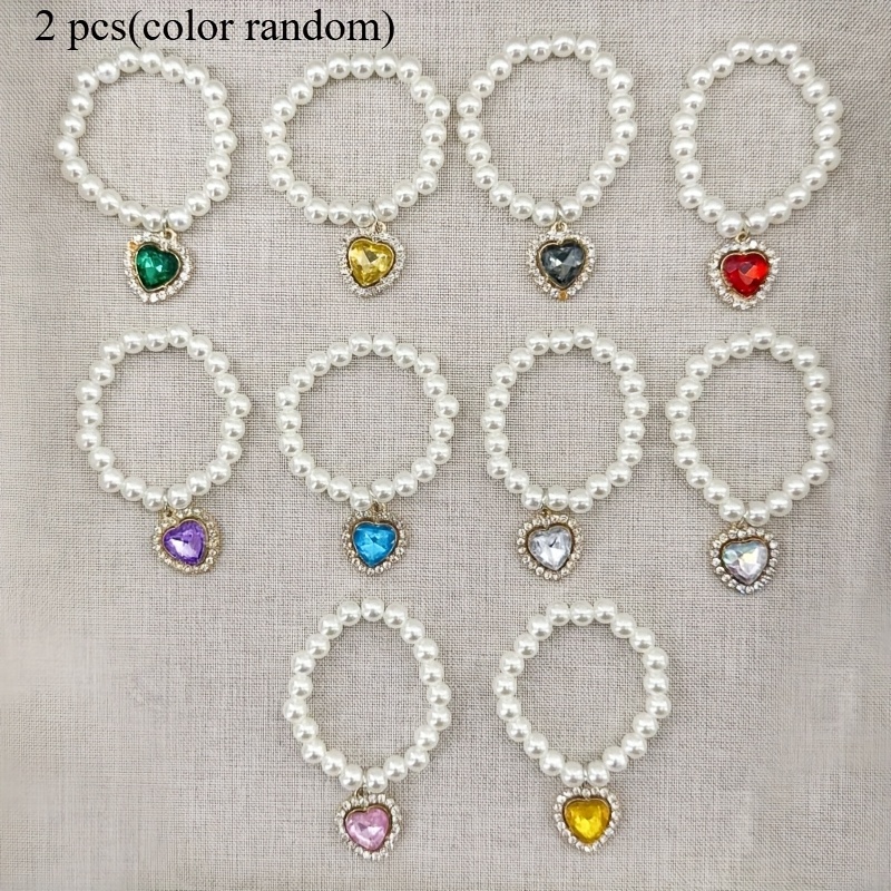 TEMU 2pcs Pearl Pendant Necklace Set For 6.69-inch Dolls, Diy Doll Accessories, Making Accessories