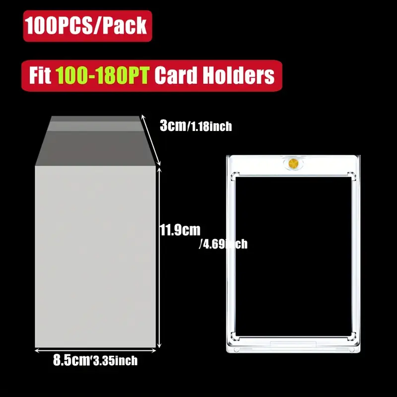 100pcs pack trading card graded card sleeves card protector - Temu 100pcs pack trading card graded card sleeves card protector - Temu