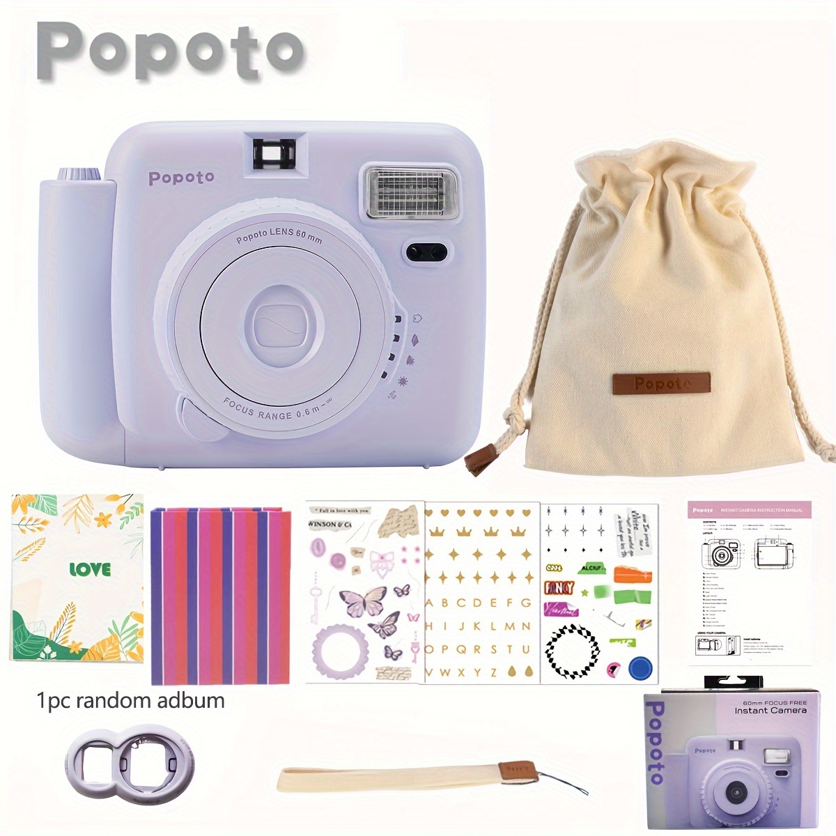 New Popoto Instant Mini Camera Suitable Fujifilm Mini - Temu Japan