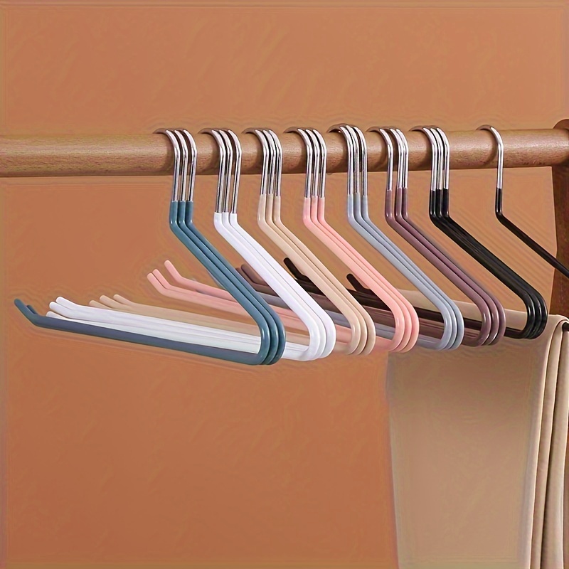 

5pcs E-shaped Anti-slip Plastic-coated Pants Hanger Z-shaped 2-character Pants Hanger Storage Pants Hanger Pants Clip Traceless Clothes Hanger