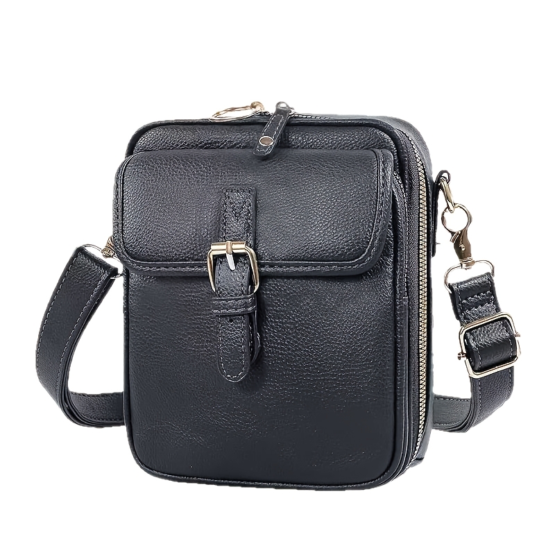 Women's Faux Leather Crossbody Bag, Multifunctional Large Capacity Purse