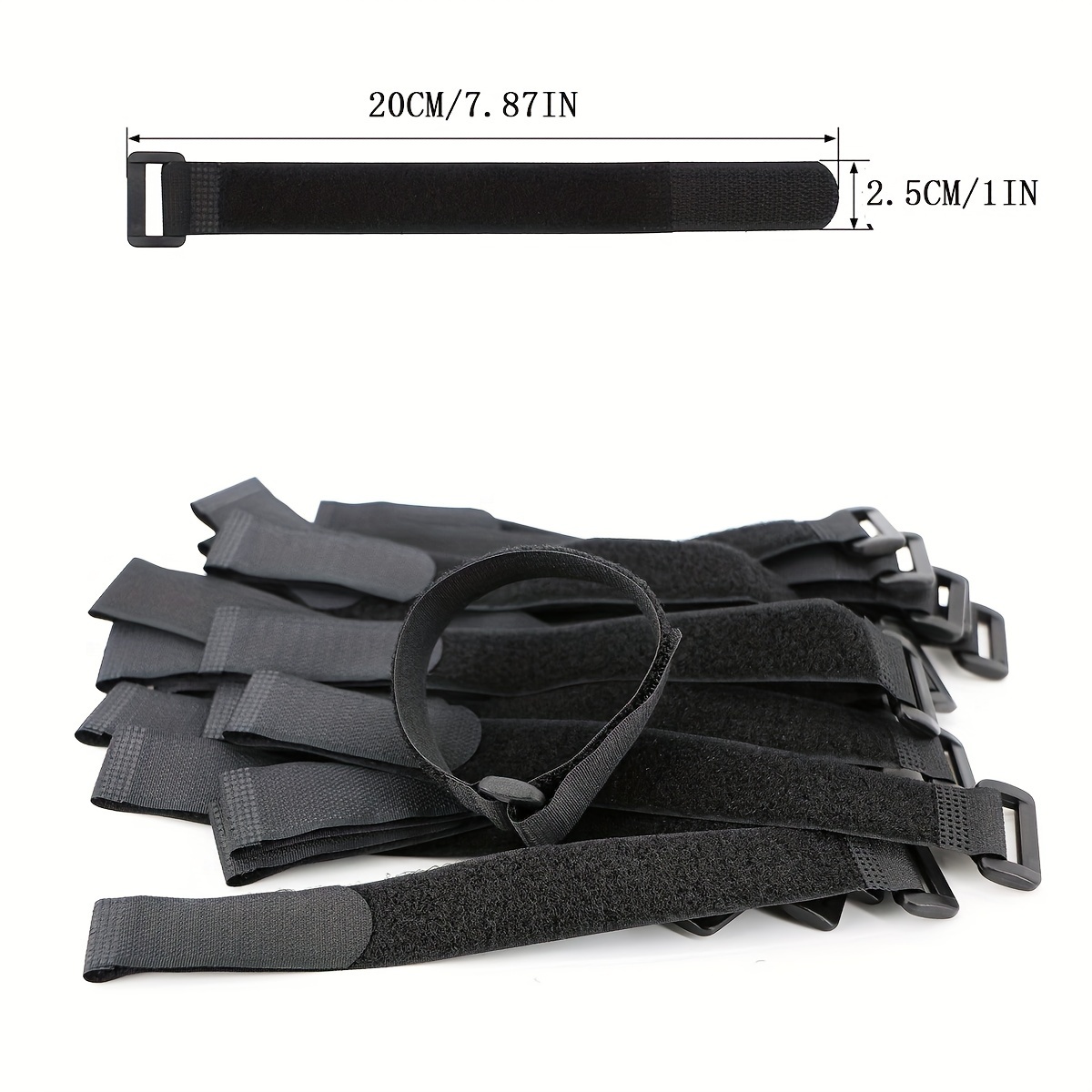 Klett Kabelbinder Rolle 7,6 M X 1,9 Cm | Wiederverwendbar | Schneidbar Für Kabelmanagement | Für Zuhause, Büro & Rechenzentrum