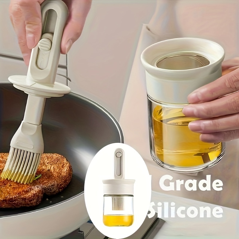 

Brosse à Huile en à Nettoyer et BPA Distributeur Intégré - Parfaite le BBQ, & en Extérieur