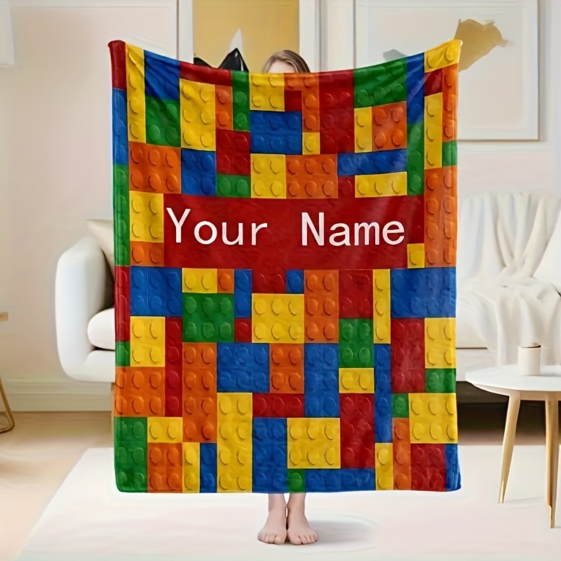 

1pc Customizable Building Fleece Blanket - Personalized Blanket For Sofa, Bed, , Camping, , - , , Multipurpose Use