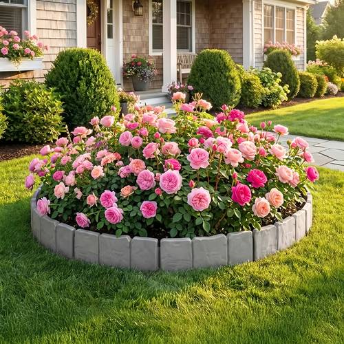 40 20pcs pack 2 5d outdoor garden look plastic landscape lawn garden mounted multi functional for outdoor decor lawn partition vegetable garden yard patio landscaping