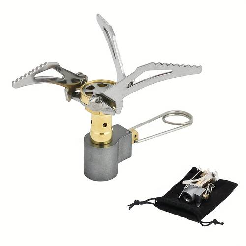 ultralight mini camping stove ultralight portable folding mini burner outdoor camping hiking gas stove compact backpack cooking tool camping equipment pocket hiking stove easy setup outdoor cooking equipment