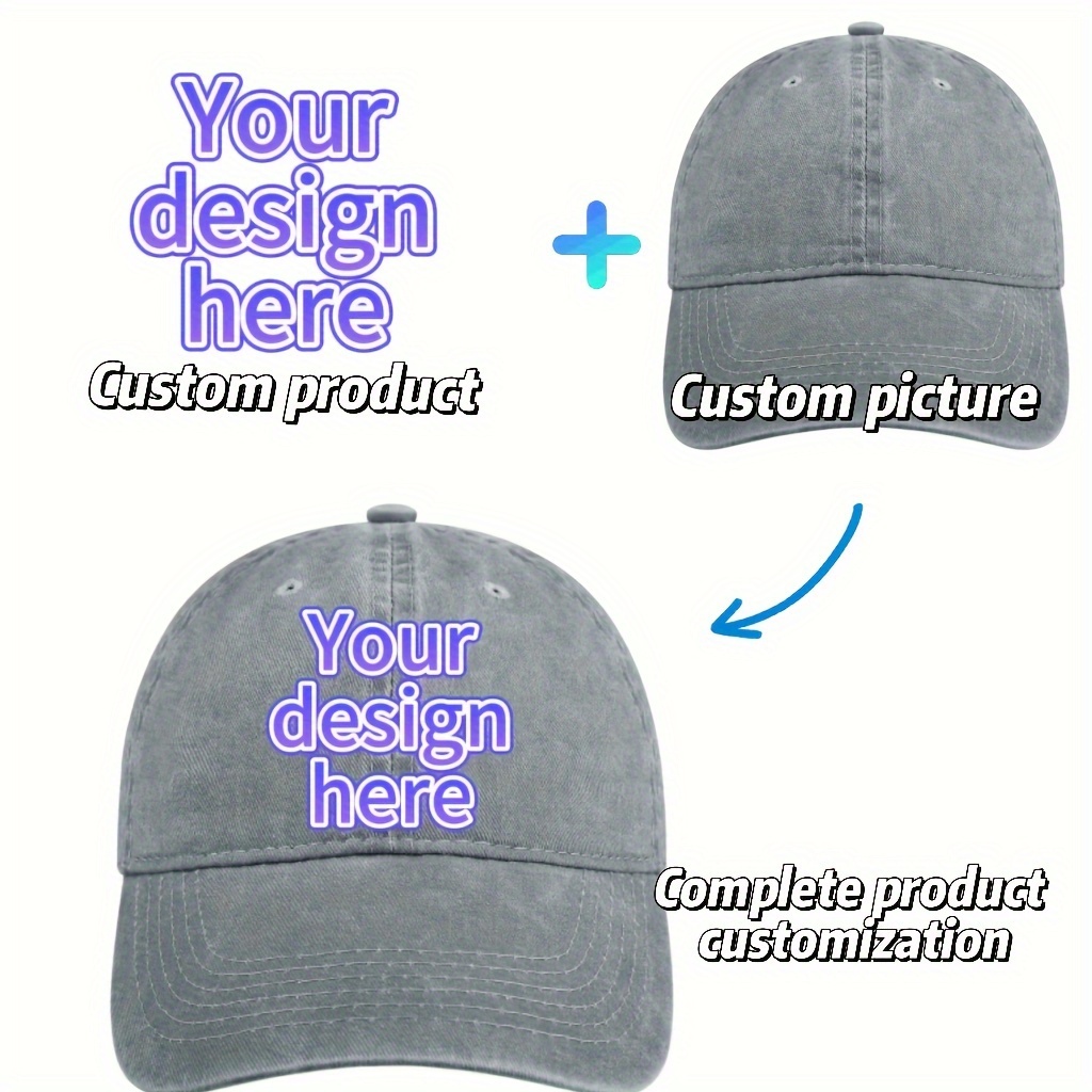 1pc Mens Customized Casual Hip Hop Flat Brim Cool Custom Picture You Like  On The - Jewelry & Accessories - Temu