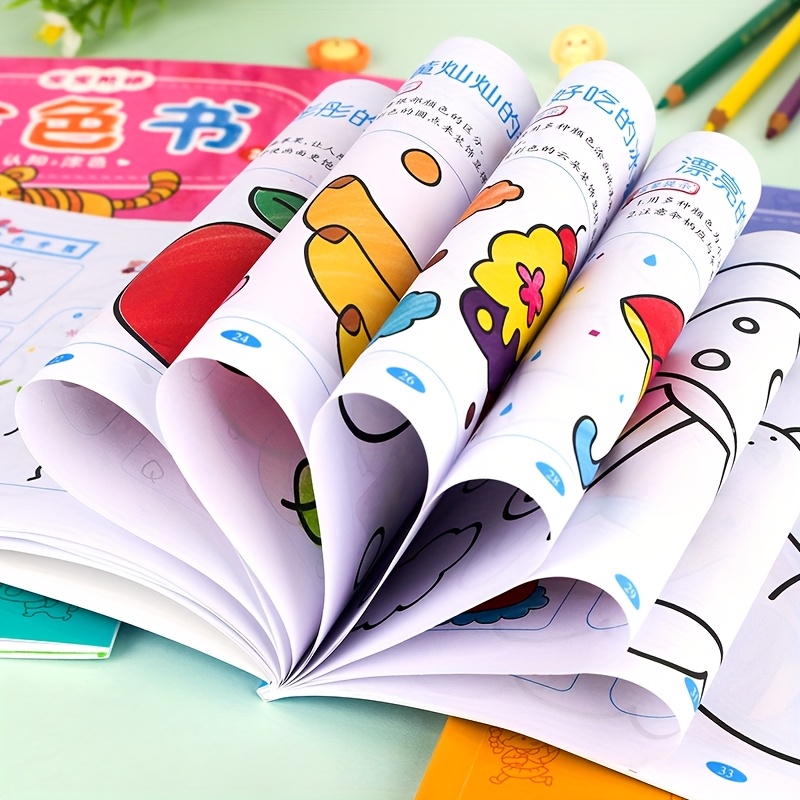 A Coloring Book Designed for Children, Ranging from Simple to More Challenging Levels, Ideal for Early Education And Kindergarten. This Set Offers Educational Art Activities Suitable for Small Hands, Making It a Wonderful Creative Gift for Kids. It Includes a DIY Craft Kit with Paint And a Coloring Book, Perfect for School Gifts. Chinese Version