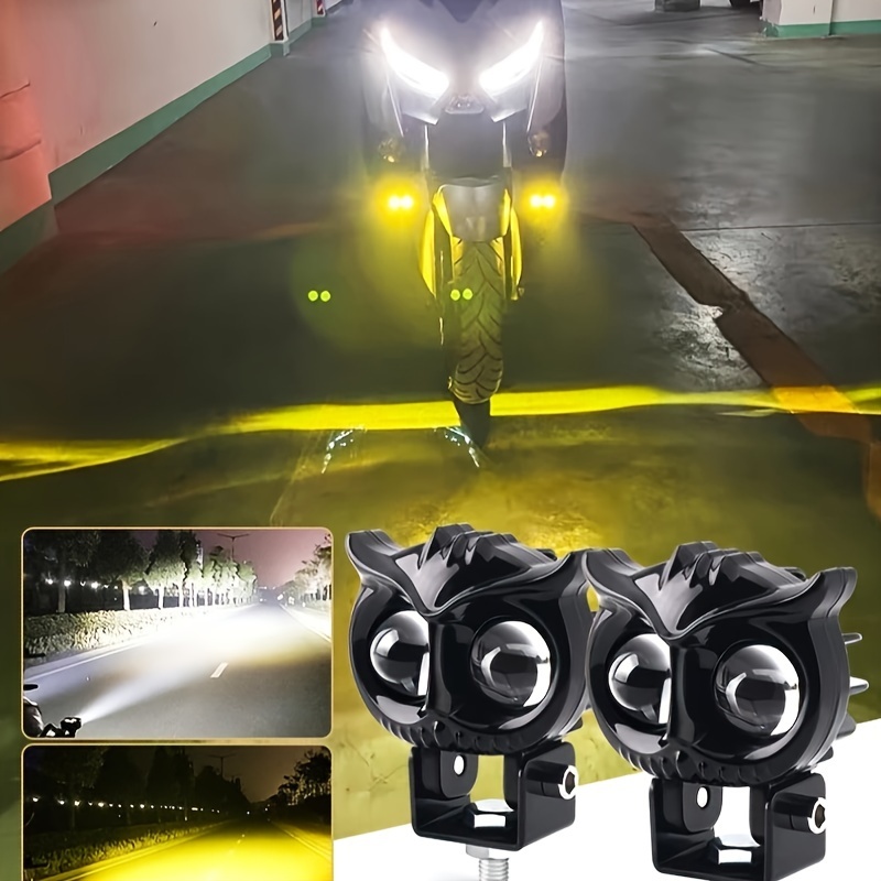 led owl spotlights motorcycles hardwired Temu South Africa