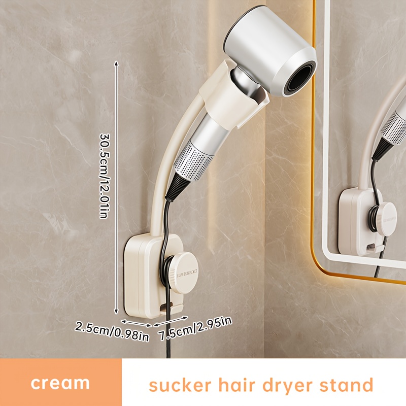 1 2pcs suction cup hair dryer holder metal swivel wall mount no drilling required   installation for bathroom bedroom living room perfect gift for halloween christmas bathroom accessories beauty tool organizer spacesaving design sturdy construction home organizers Product details 5