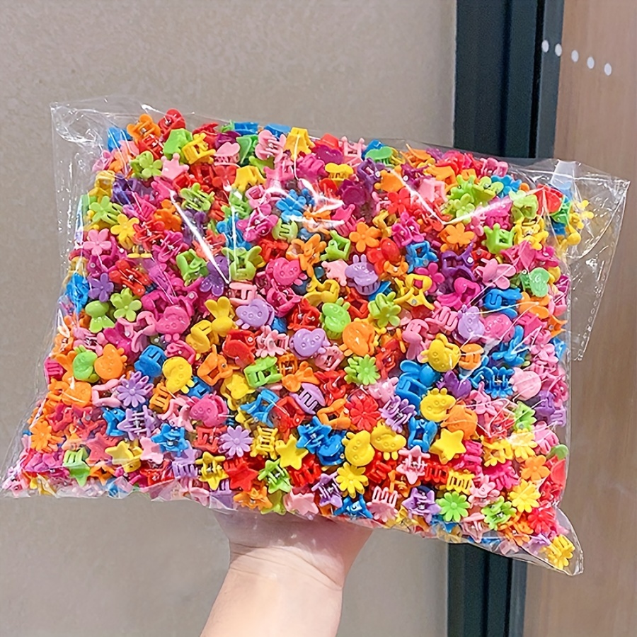 

Mini Hair Claw Clips For Women Girls, 50pcs - Cute Flower-shaped Plastic Hairpins, Solid Color Hair Styling Accessories, Candy Colors, For Braids And Hairstyles, Age 14+