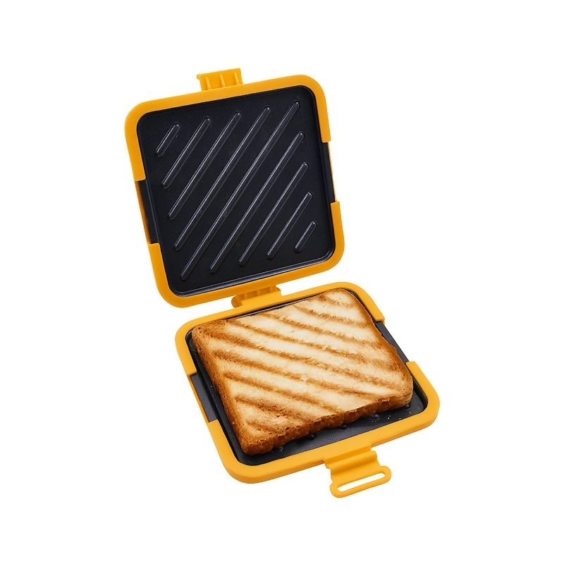 microwave sandwich maker pan   toast baking tray non stick food grade iron ideal for bbq sausages   steaks and   with   handles food heating   durable construction