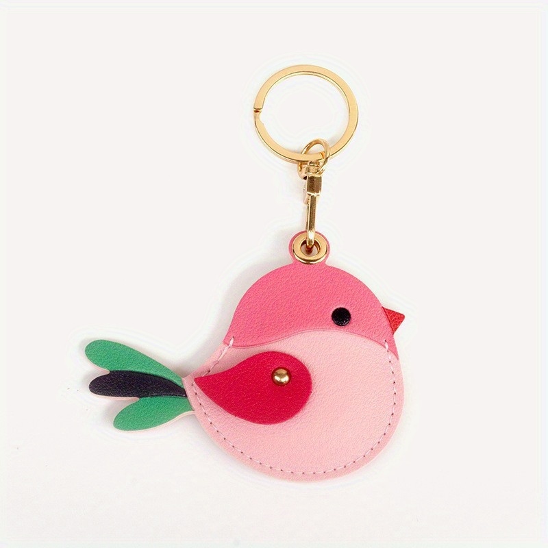 Image of Faux Leather Keychain | High- Card Holder, Elegant Bag Charm, Luggage Accessory, Pet Tag - Perfect For Students, Office Workers, Travelers