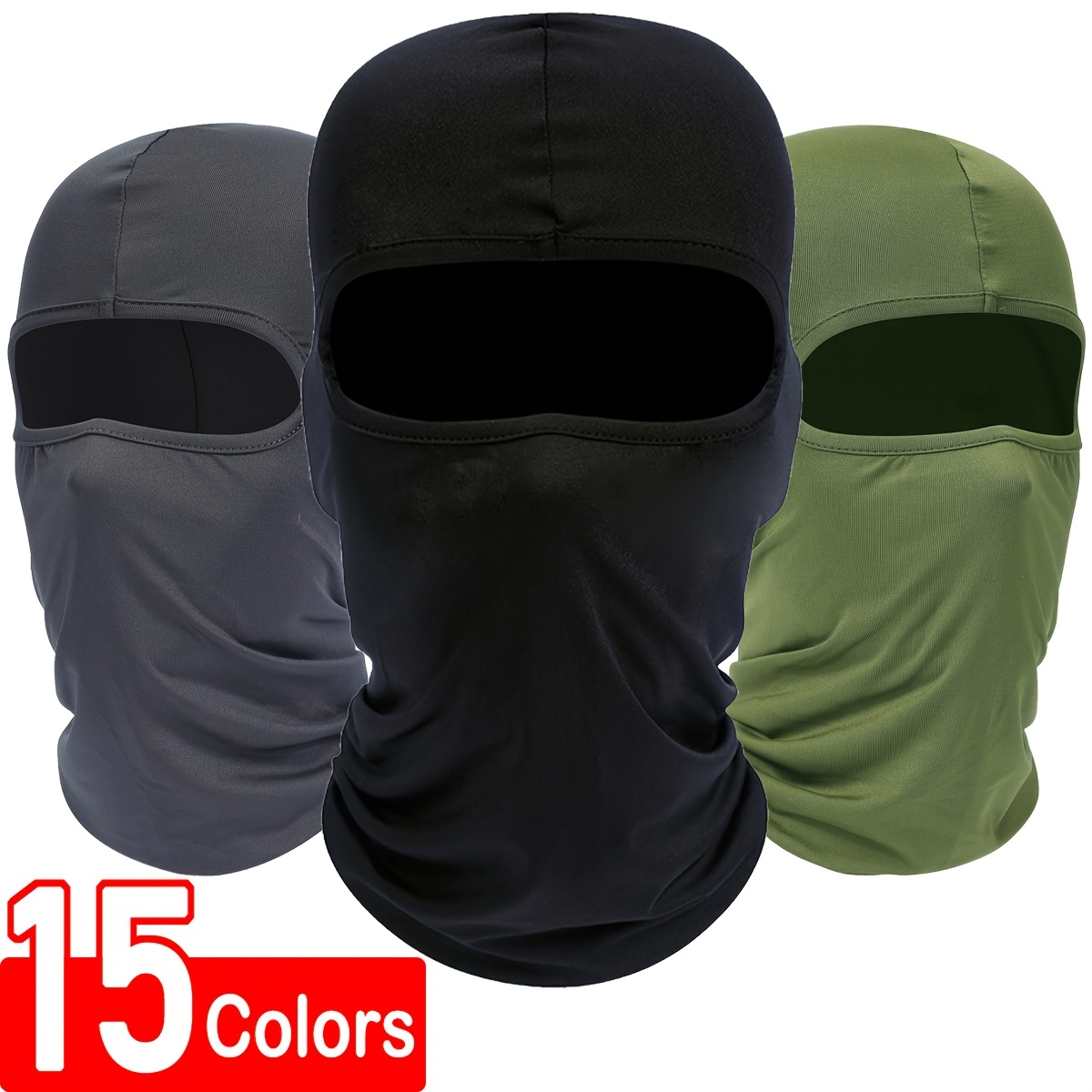 

Ercoalgo Breathable Moisture-wicking Balaclava, Unisex Outdoor Ski Cycling Mask, 100% Polyester, Hand Wash, For Halloween Christmas Father's Day - 15 Colors