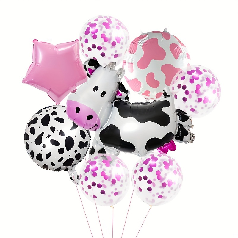 Cow Gender Reveal Decorations - Blue and Pink Cow Balloons Garland Kit with  Cow Baby Shower Backdrop, Cow Print Foil Balloon for Cow Theme Gender Reveal,  Cowgirl Cowboy Baby Shower Party Decorations 