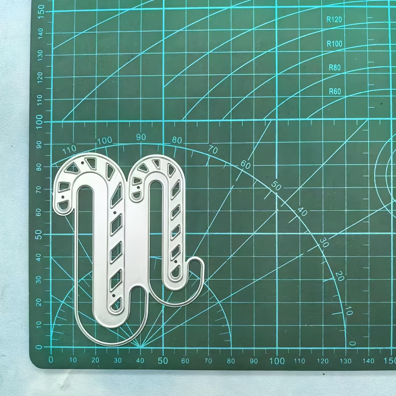 TEMU 1pc Christmas Umbrella Handle Cutting Mold Diy Handmade Card Making Metal Embodying Mold Carbon Steel Cutting