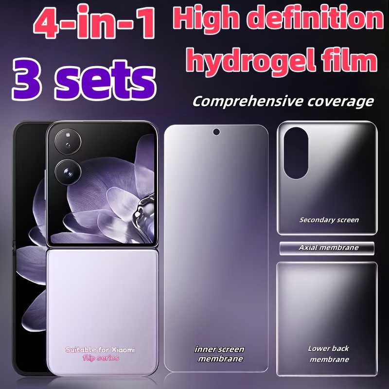 TEMU Confezione da 3 Pellicole Protettive HD in , Adatte per Telefono Xiaomi Mix FLIP, Pellicola Antigraffio a per Schermi Pieghevoli, Unisex