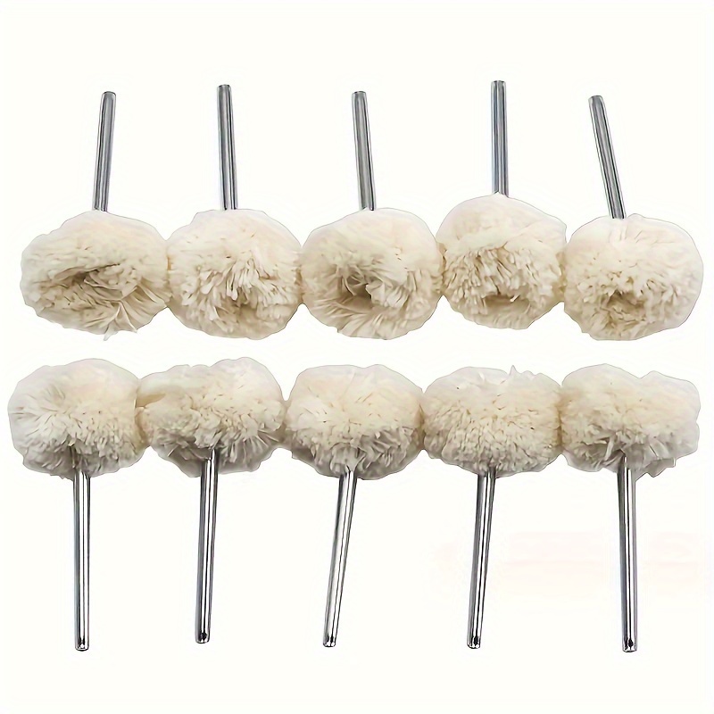 50pcs Soft Cone Felt Polishing Buffing Wheel for Rotary Tool-3mm Shank