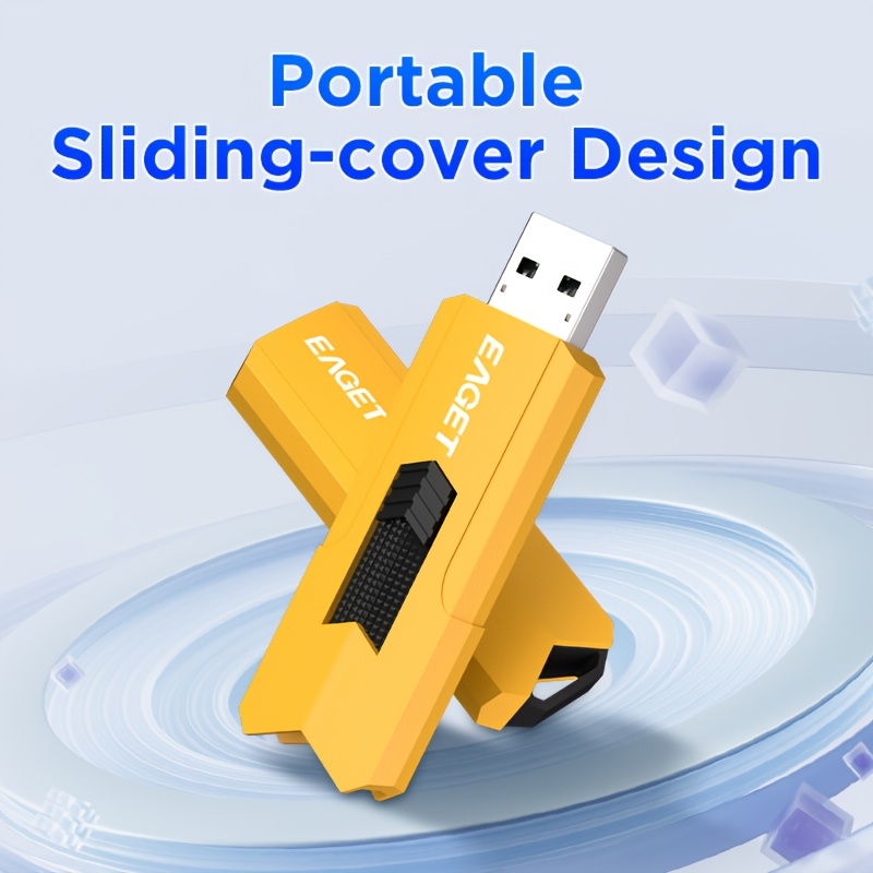 

Eaget Usb3.2 Flash Drive, Sliding-cover Disk, 32gb/64gb/128gb, Pen Drive Creative Gift, Usb 3.2 U Disk External Data Storage