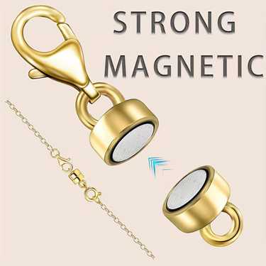 2/4/8/10pcs Magnetic Necklace Clasps And Closures With Lobster Clasp And Silver Plated Magnet Jewelry Clasps Converters For Bracelet Necklaces Chain