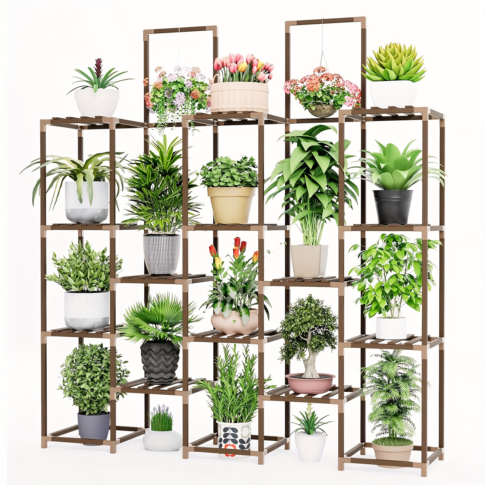 

Superlele Stand , 6 And 13 Potted , Wood Shelves For Multiple Plants, Hanging