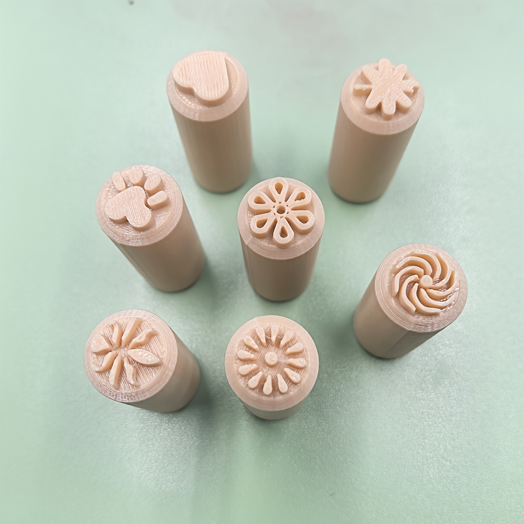 TEMU Ensemble d'outils de poterie 7 pièces, tampons, colonnes | Tampons en , cadeaux de Noël et d'anniversaire
