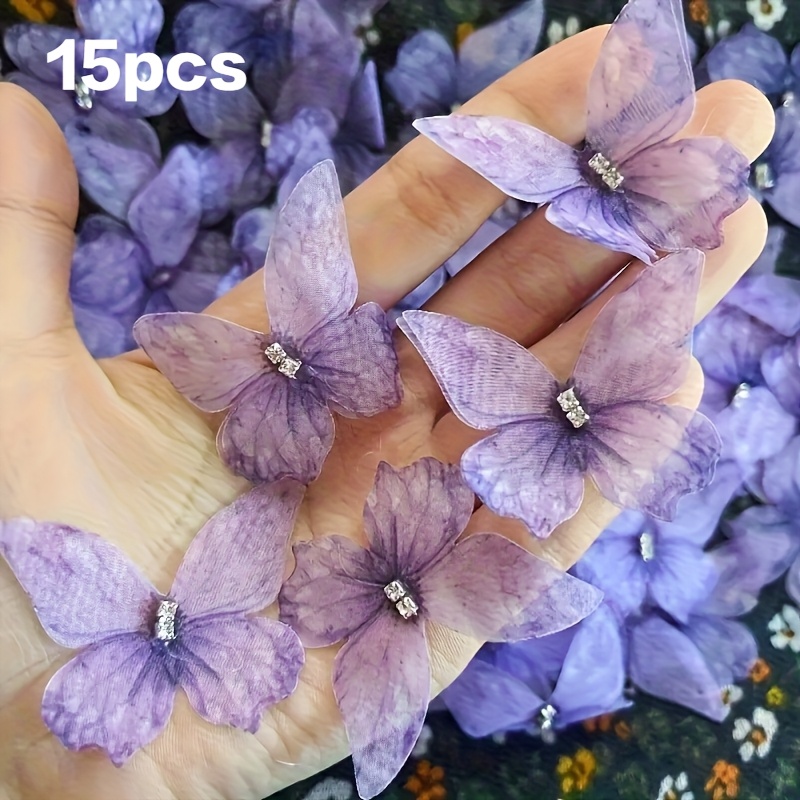 TEMU 15/30 pz Applicazioni in Tulle Tridimensionale a Fai da Te | Toppe in Tessuto Fatte a | Accessori Decorativi Fai da Te | Accessori per Capelli,