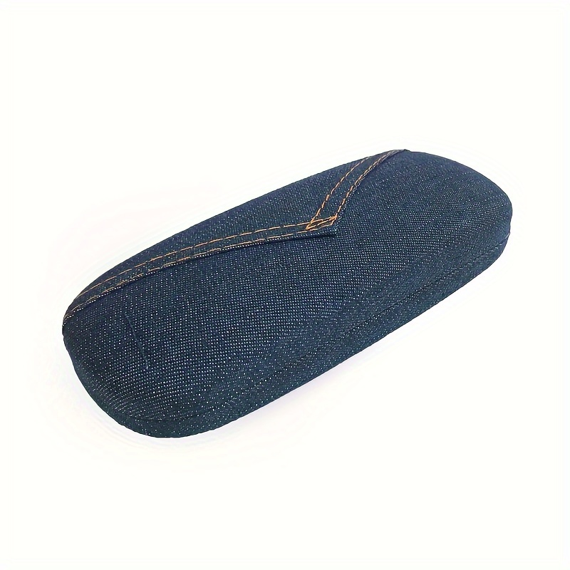 Image of Korean-style Denim Glasses Case, Trendy And Fashionable, Suitable For Men And Women. Dimensions: Length 16cm, Width 6.2cm, Height 3.4cm