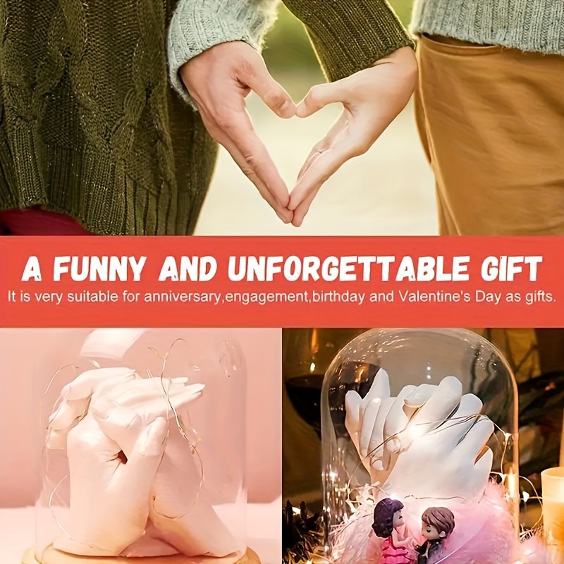 1set couples hand model set diy souvenir 3d model cloning three dimensional hand model of hands and feet valentines gifts details 0