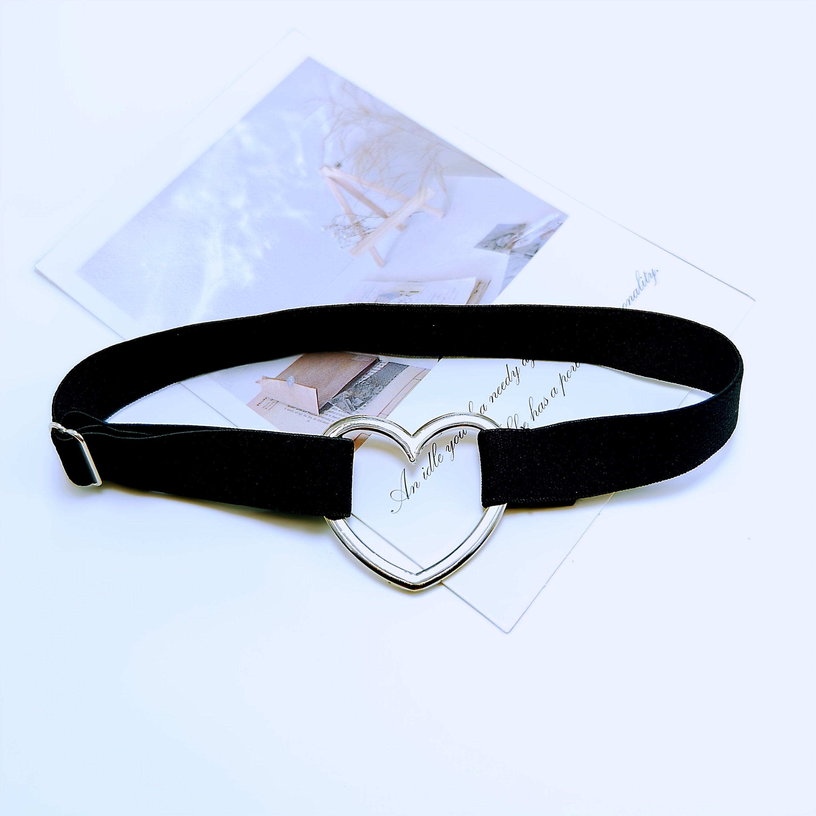 1pc Vintage High-elasticity Adjustable Leg Ring With Fashionable Heart Decoration, Simple Leg Ring