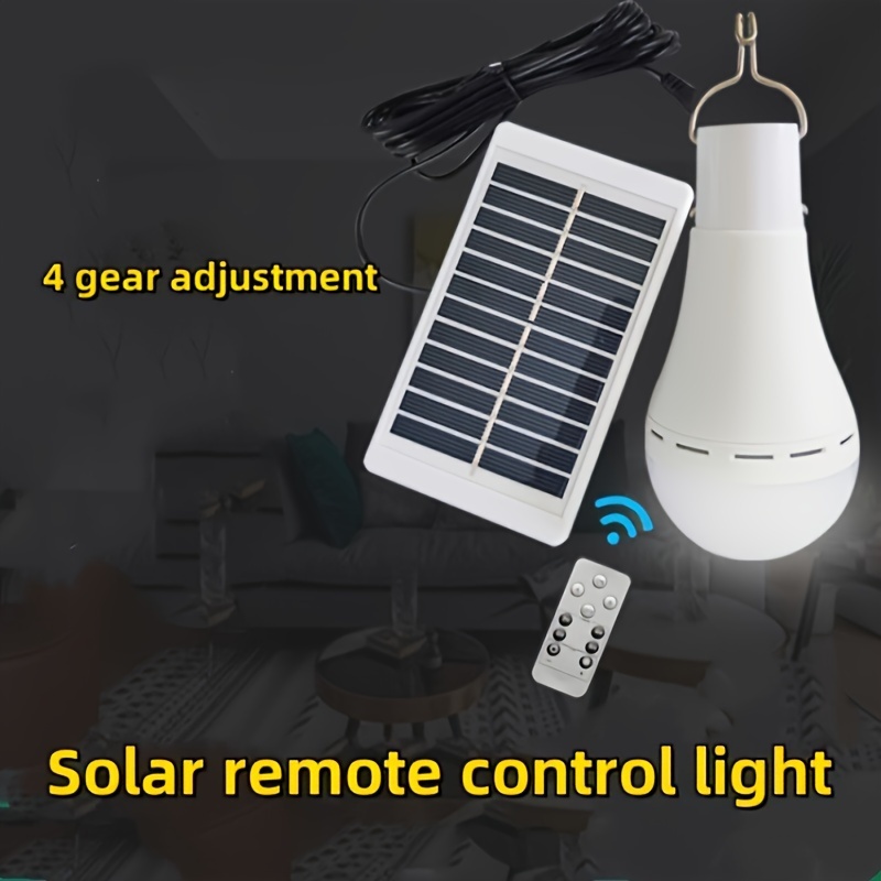 

7w Solar Light With Remote Control Solar Charging Emergency Light Household Light Outdoor Camping Light Remote Control Night Light