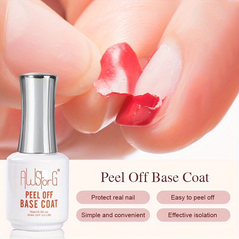 Awstorg Easy Peel Off Base Coat Gel Long Wear Tempered - Temu