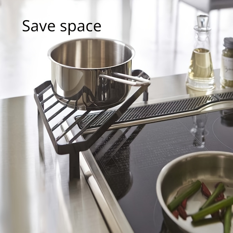 

Versatile Metal Kitchen Triangle Shelf - Space-saving Storage Rack For Home Organization, Perfect For Seasonings & More