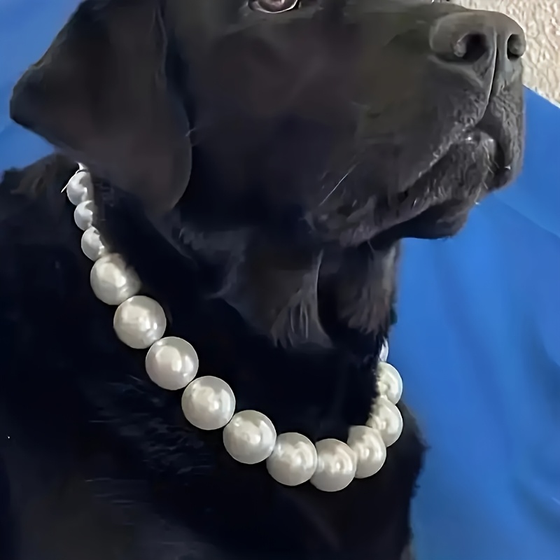 two luxurious pearl necklaces fashionable adjustable pet collars - Main Image