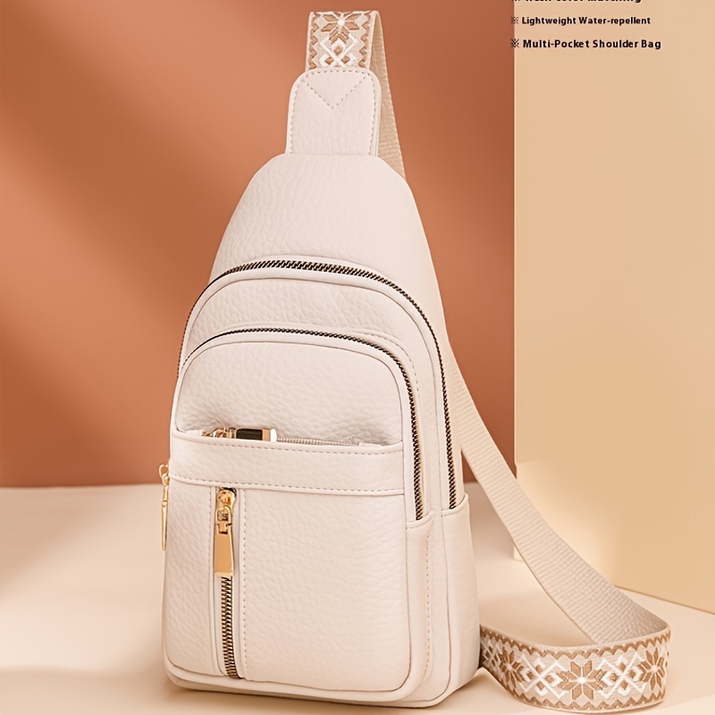 

Women's Multi- Vintage Chest Bag, Casual Sports Crossbody Bag
