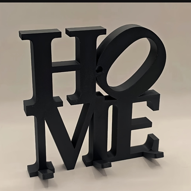 TEMU 3d Printed Modern Minimalist Black Home Letter Key Holder, Creative Mini House Wall-mounted Entryway Storage Rack, Industrial Style Door Car Key