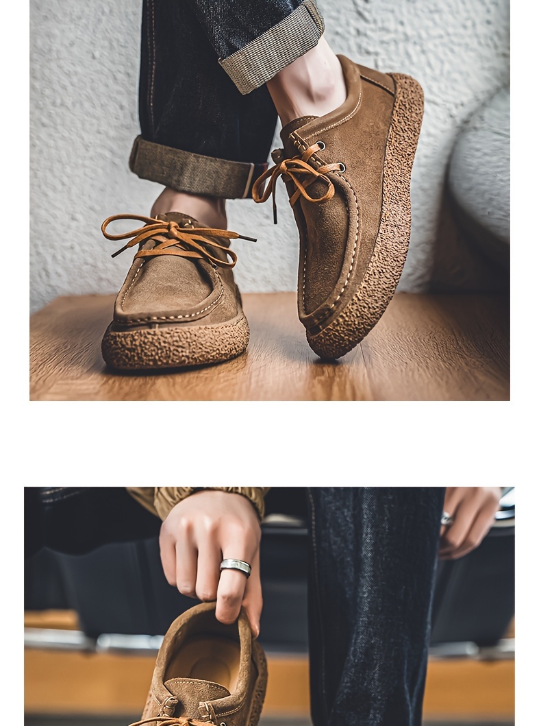 mens breathable retro casual slip on loafers soft sole for in black khaki sizes details 12
