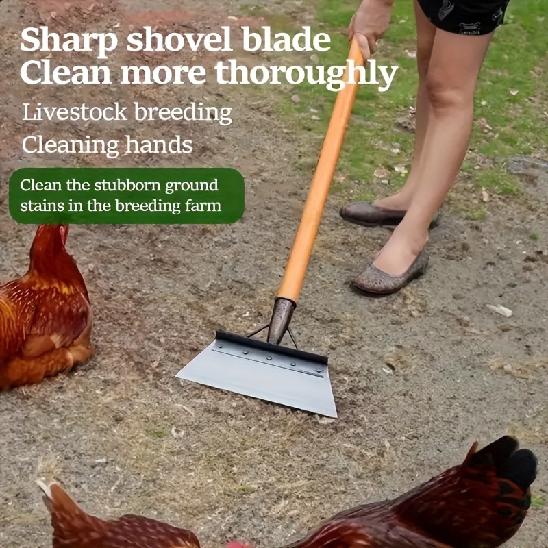 

1pc Garden Shovel, Cleaning Shovel, Livestock Yard, Farm, , , Stainless Steel, Yard Weeding Tool Shovel.